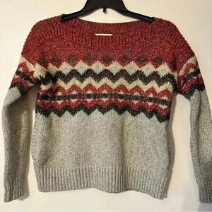 Victoria Secret Fair Isle Sweater cotton wool blend women XS